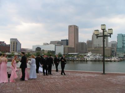 Wedding Party at Baltimore Harbor