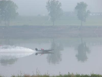Fishing Contest on a Foggy Morning