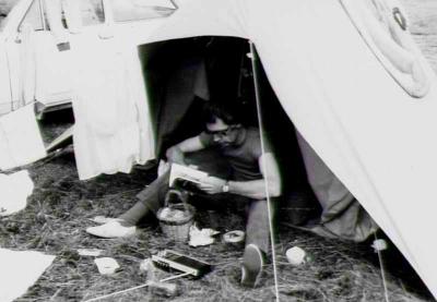 Camping in the early seventies with my (then) fiancee Saskia