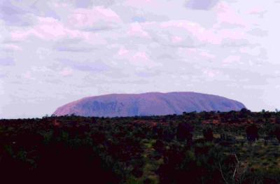 The first glimpse of Uluru