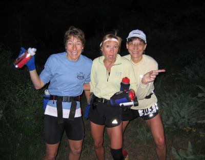 Stephanie, Lisa, & Gunhild haven't a clue where they are or where they're headed....Good thing Gunhild has her Garmin on!
