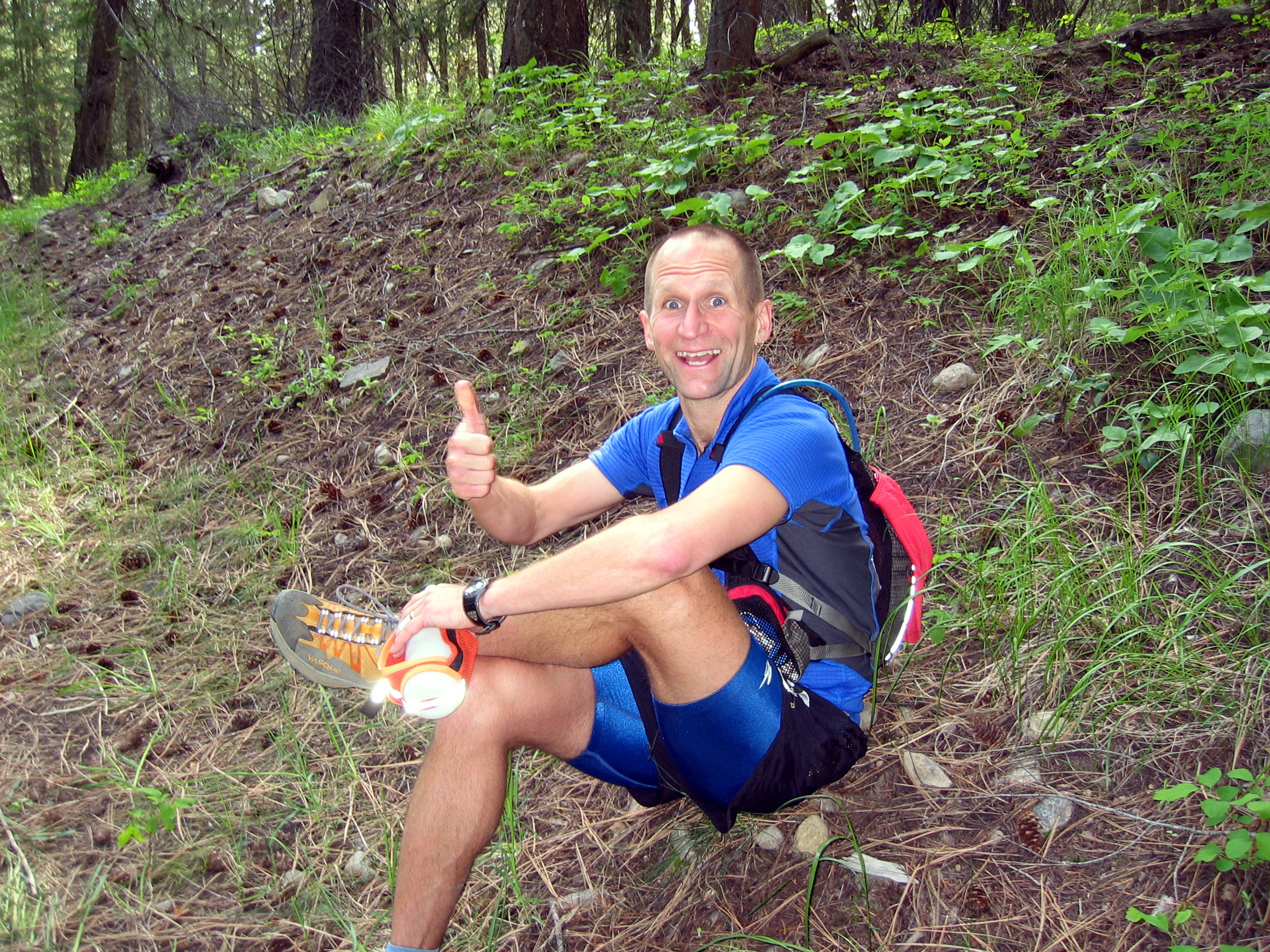 Why is this runner smiling?