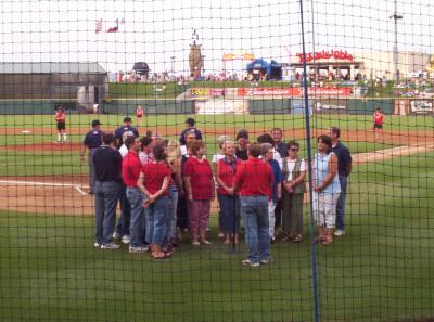 Singing National Anthem at the Dell Diamond