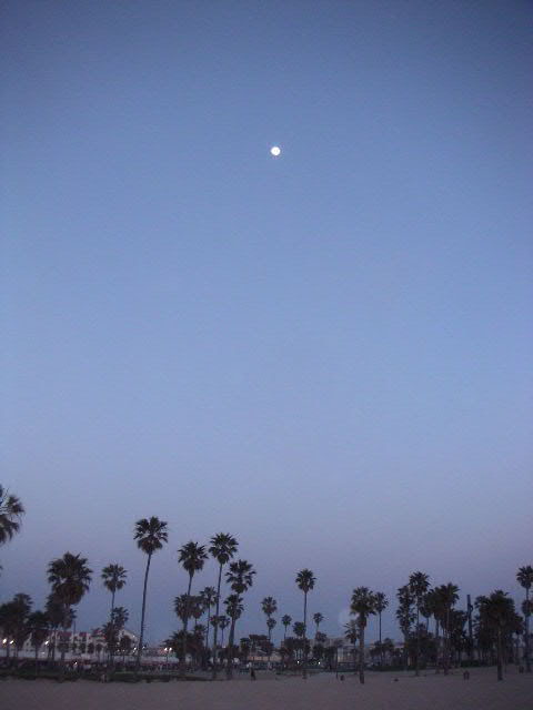 Moon over Venice Beach, CA