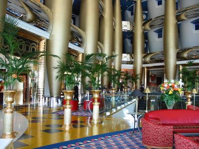 Foyer inside Burg al Arab hotel Dubai