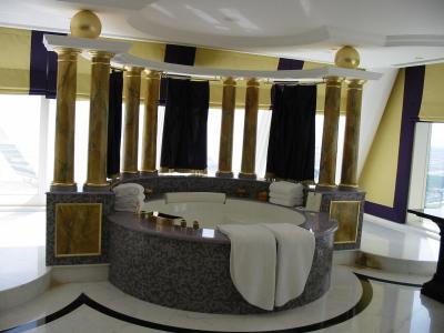 The bathroom in the Presidential suite Burg al Arab Hotel Dubai