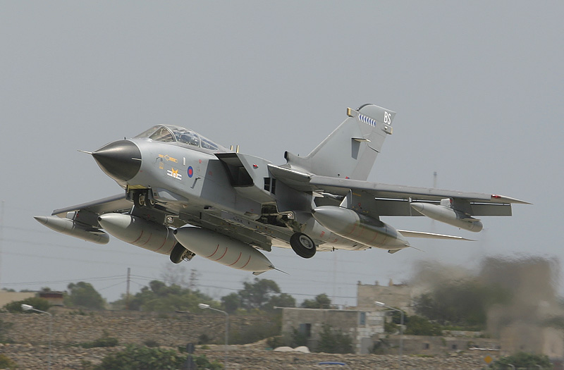 Lossiemouth-based Tornado GR.4 performs a touch and go on arrivals day