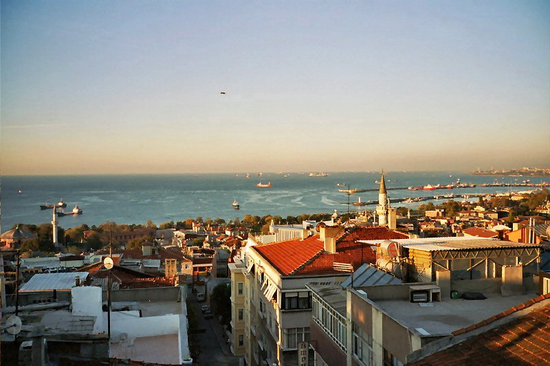 From our hotel roof, early morning
