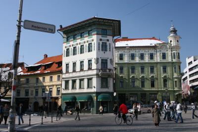 main square in the old town - the Preseren Square