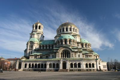the most spectacular building in Sofia - the Alexander Nevski Cathedral