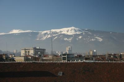 view from hotel room onto 2290m high Vitosha mountain