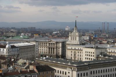 view onto ex-Communist Party building