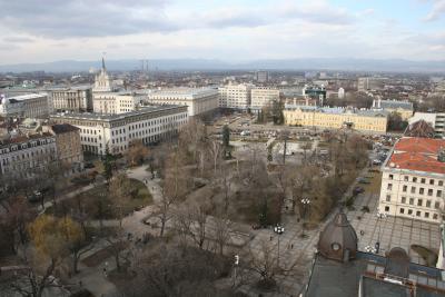 view onto Sofia City Garden