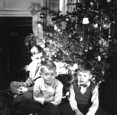 Al, Dick, Dean, Christmas 1950