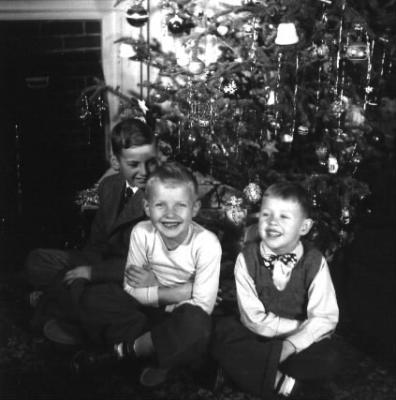 Al, Dick, Dean, Christmas 1950