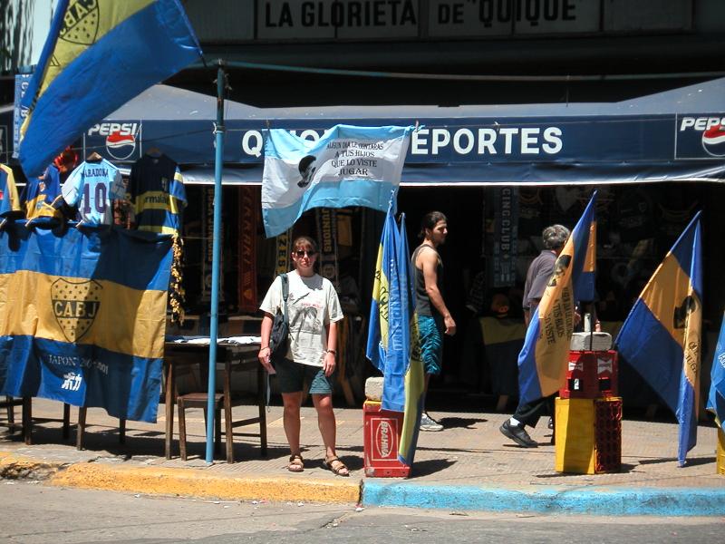 Outside Boca Juniors stadium