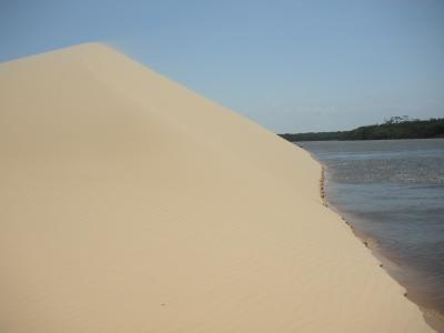 A big dune on the edge of the river