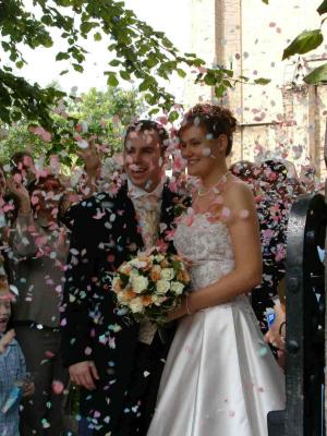 Rose petals everywhere
