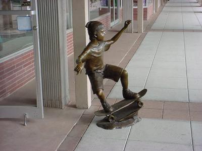 skate boarding <br>downtown Mesa