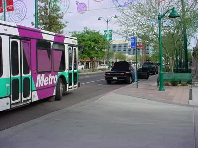 a bus at a bus stop