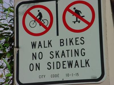 walk - no - on - bikes - skating - sidewalk