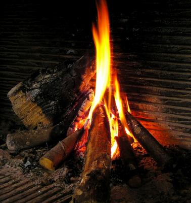 Fire  Place  On  in  MAY.