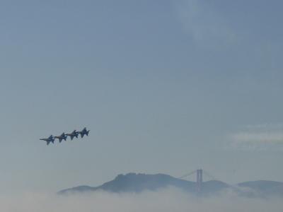 F-18's - foggy Golden Gate in background