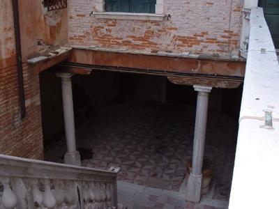 Looking down the steps