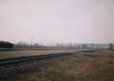 The unloading platform in Auschwitz II - Birkenau