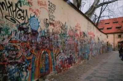 The John Lennon Wall in Prague