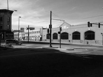 The large brick building is Deep Rock Water, and to the left is the Cabaret Casino.  The former is the area's largest commercial enterprise now, constantly expanding.  The Cabaret is bad news, lots of police need there.  The two sit on the site of old jazz clubs.