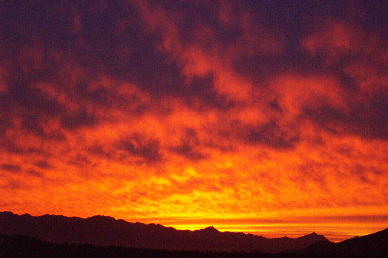 Sunset over the Estrellas