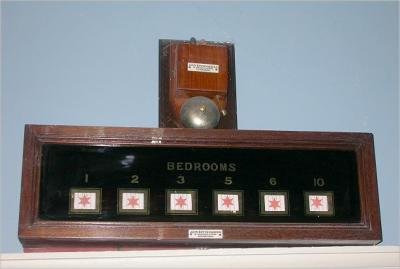 Bedroom buzzers.  (Bedrooms were numbered in WW I when castle was used by convalescing soldiers)
