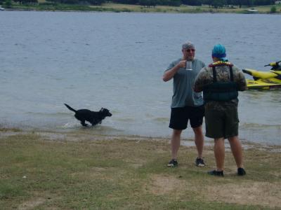 Running at the lake