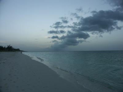 shot down the beach at sunset-walking to mango reef for dinner