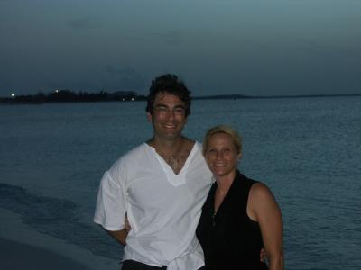 rich and galina on the sand in providenciales