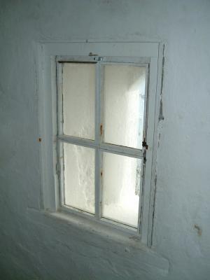 In the lighthouse, one of the windows