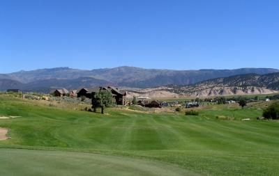 Mountain golf course view