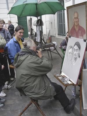 Artists in the Place de Tetre.