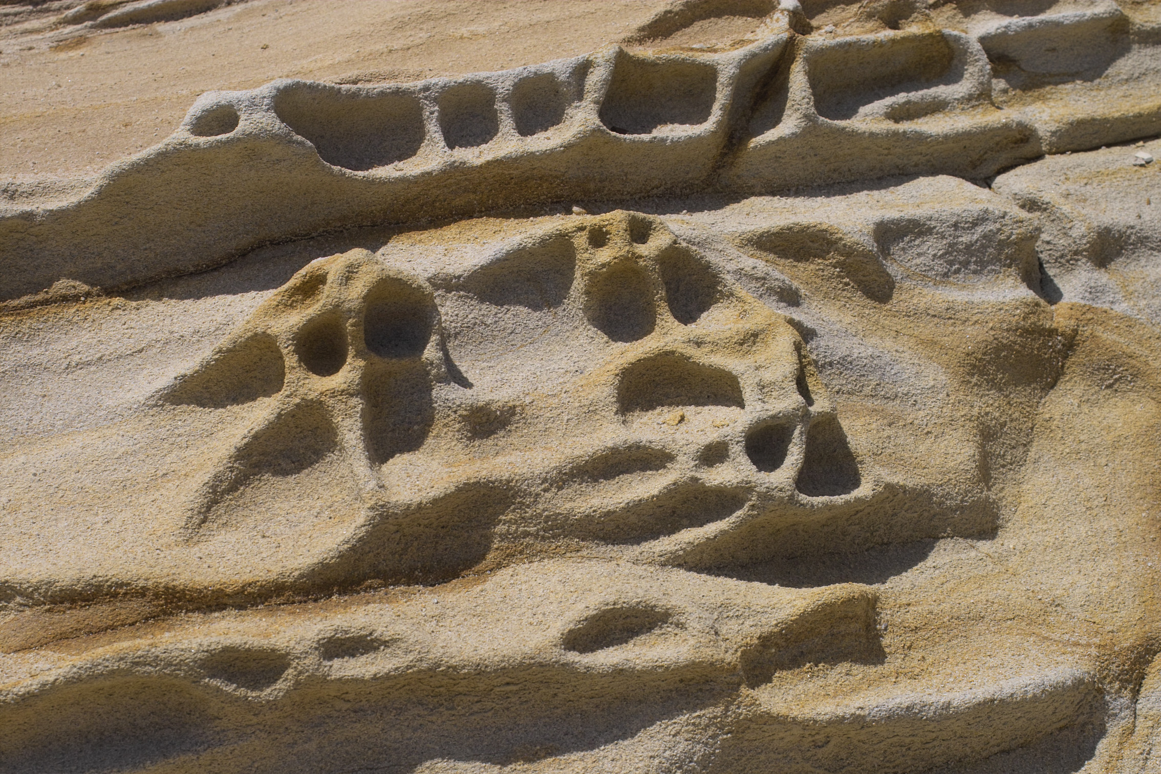 sandstone etched by the wind