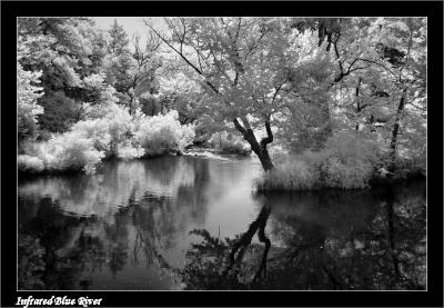 Infrared Blue River by James Langford