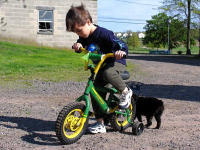 Riding bike