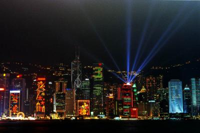 Laser Firework Show at Central Hong Kong O׺t Jan 2004