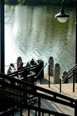 on the dock