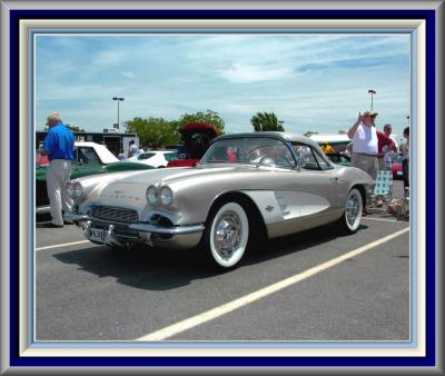1961 Corvette Champagne Silver framed
