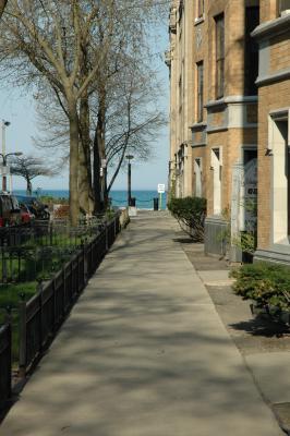 walking towards the lake