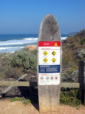 Surf Beach Advisory Sign - Jan Juc