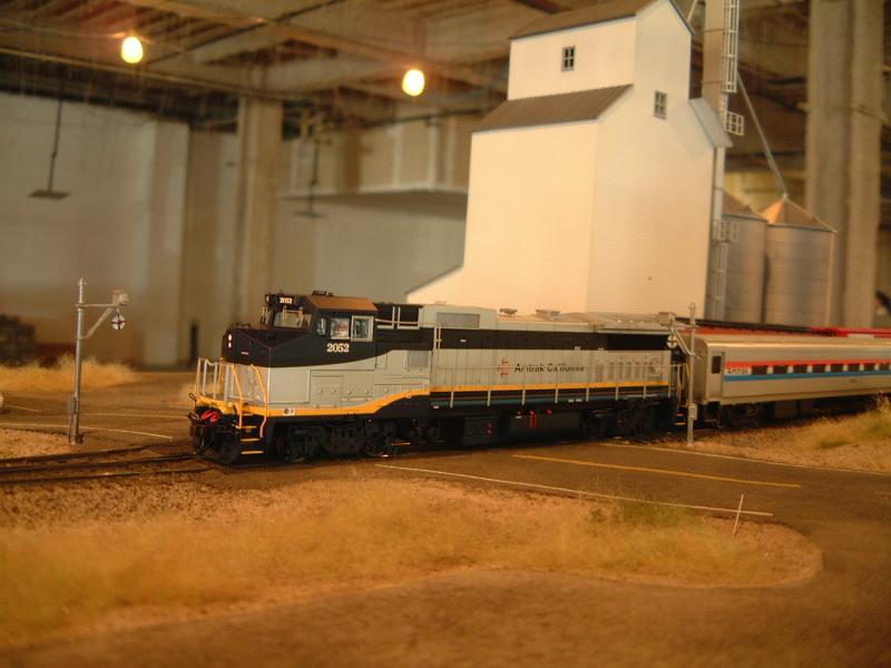 Local Amtrak California Train is depicted here on the central valley.