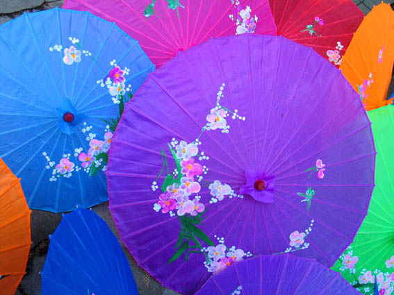 Umbrellas, on wallpaper design