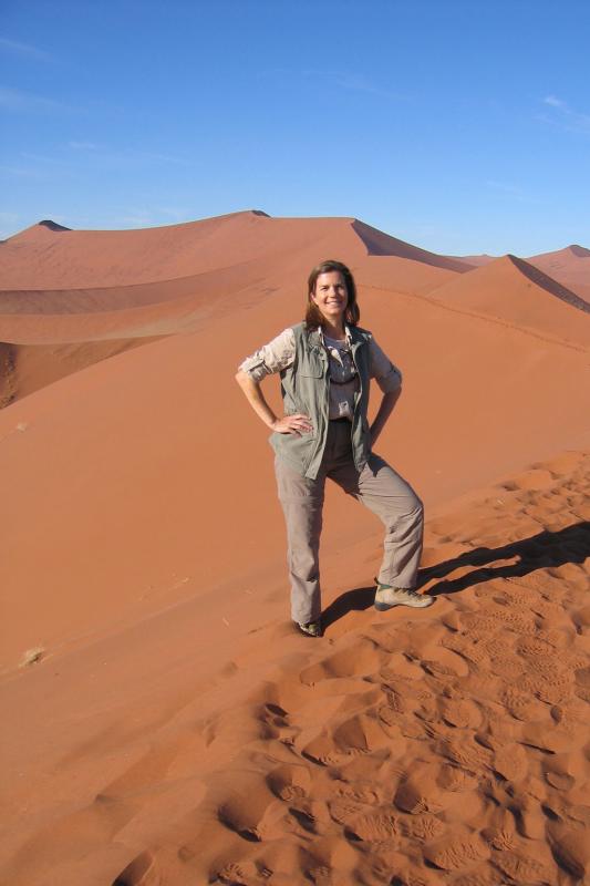 Cynthia at the top of Dune 45